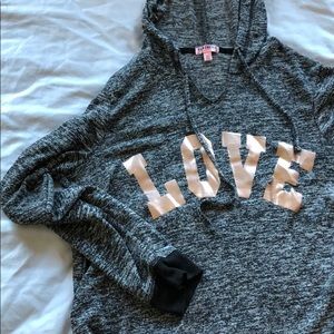 Maternity hooded pullover sweatshirt
